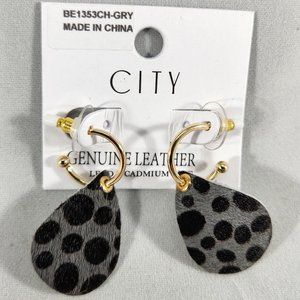 City Earrings  Genuine Leather #141